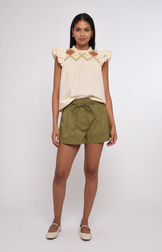 Love the label green belted shorts Sammie 
