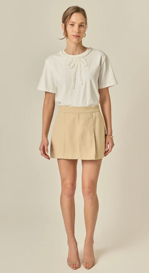 Pearl bow tee shirt endless rose English factory 