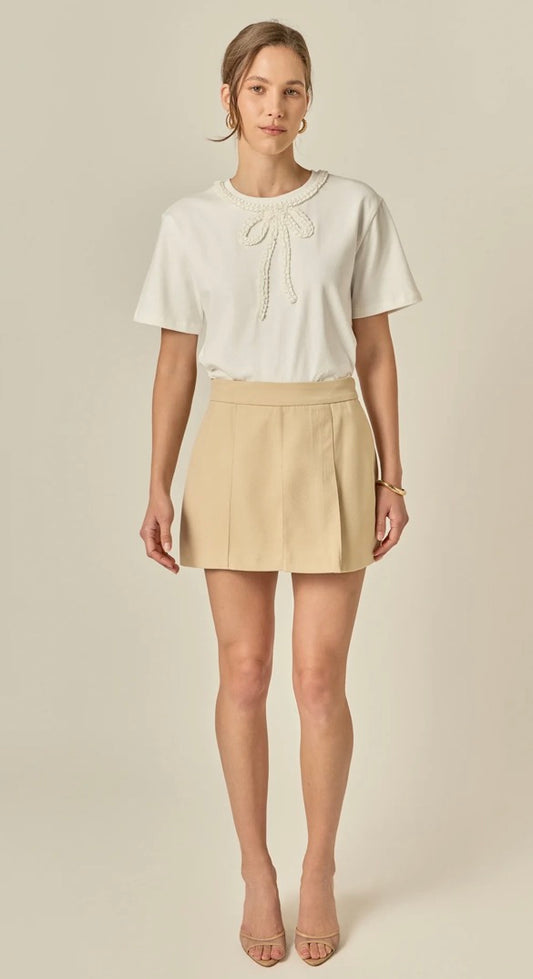 Pearl bow tee shirt endless rose English factory 