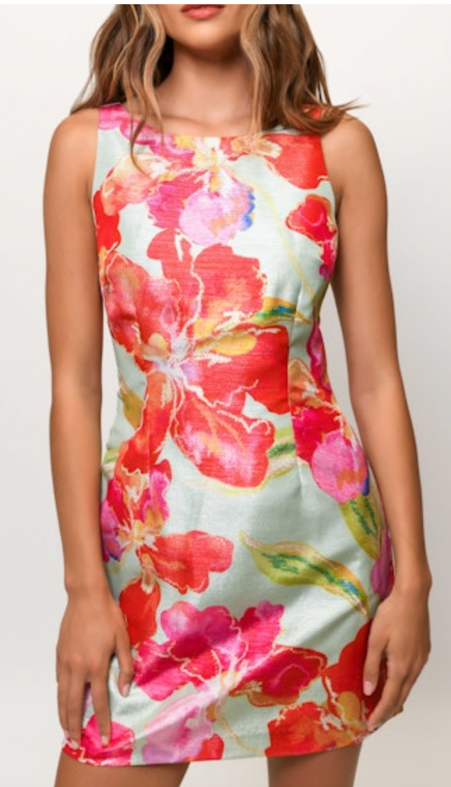 Ren Dress in Mint Watercolor Pastel