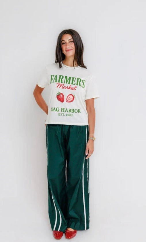 Sunny somewhere strawberry tee shirt farmers market graphic tee 