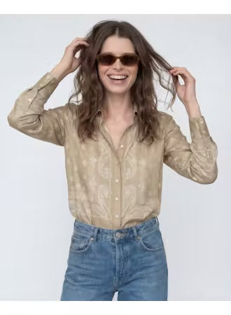 Sage Scarf Boyfriend Shirt
