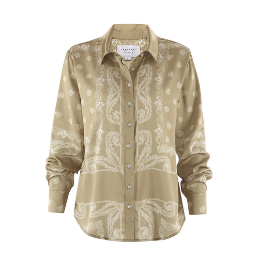 Sage Scarf Boyfriend Shirt