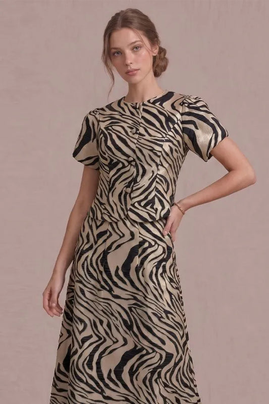 Zebra print matching set