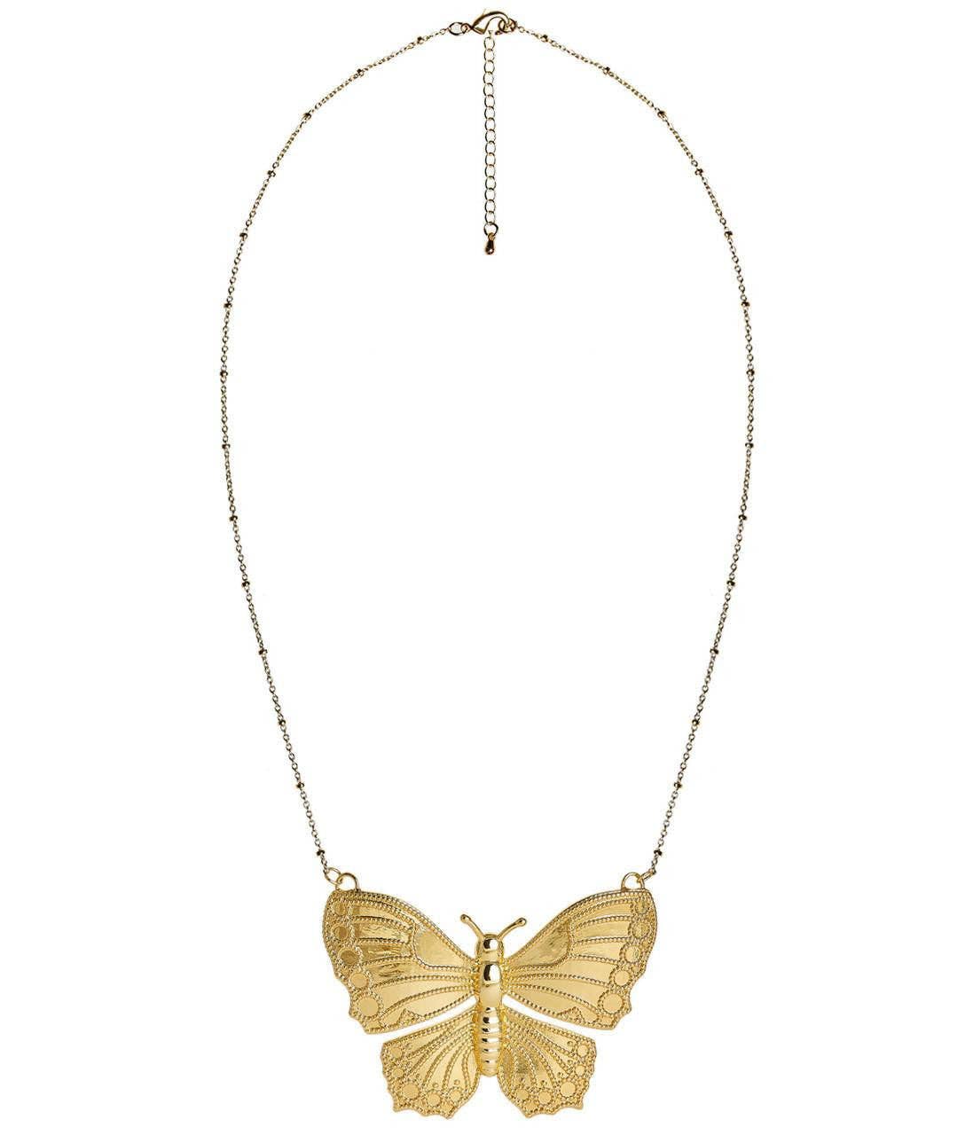 Butterfly Necklace 18k Gold Plated