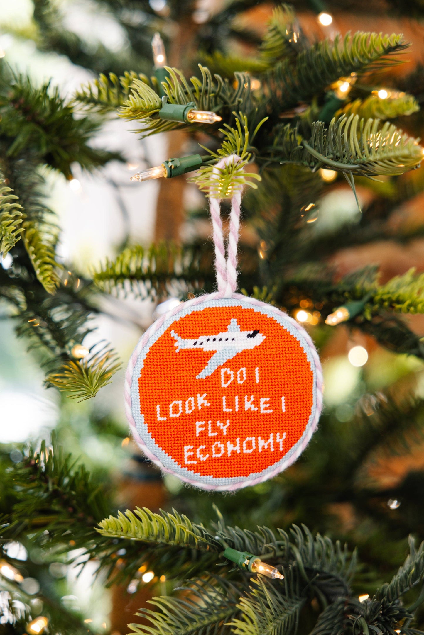 Needlepoint Ornament - Fly Economy