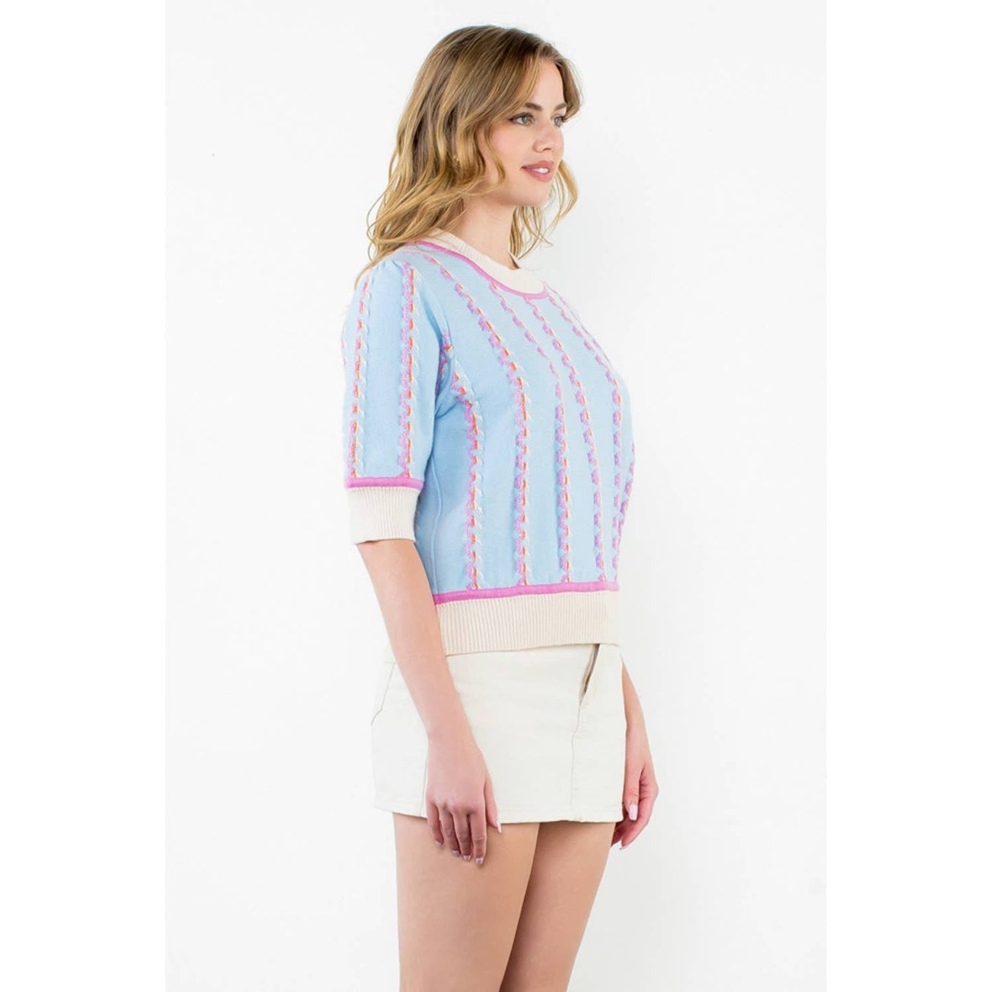 Short Sleeve Knit Top