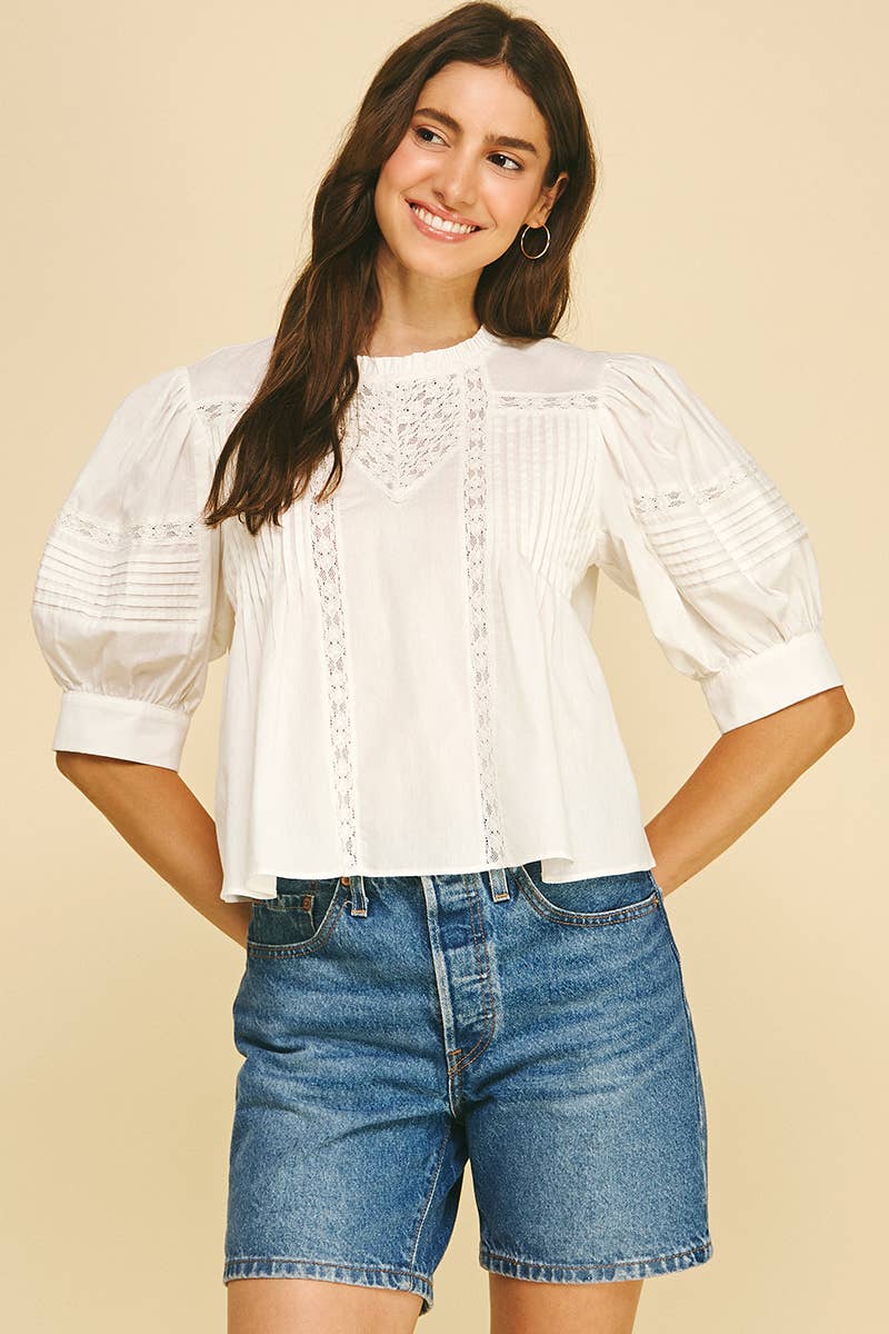 Lace Trimmed Blouse