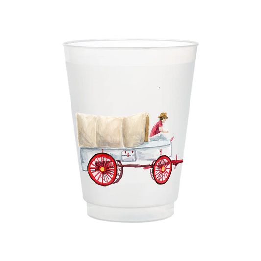 Sooner Wagon Frosted Cups | Set of 6