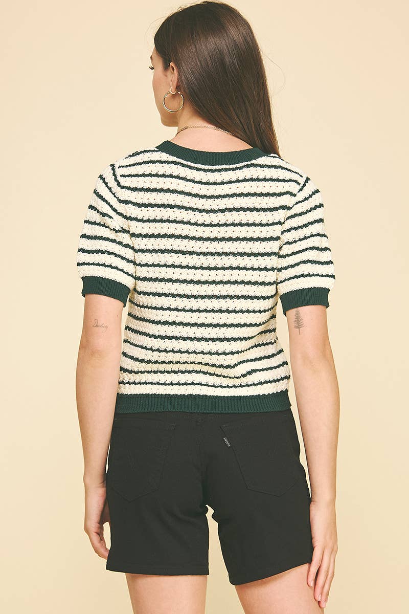 Stripe Textured Top