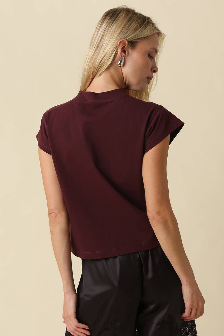 Valerie Cap Sleeve Crop Tee
