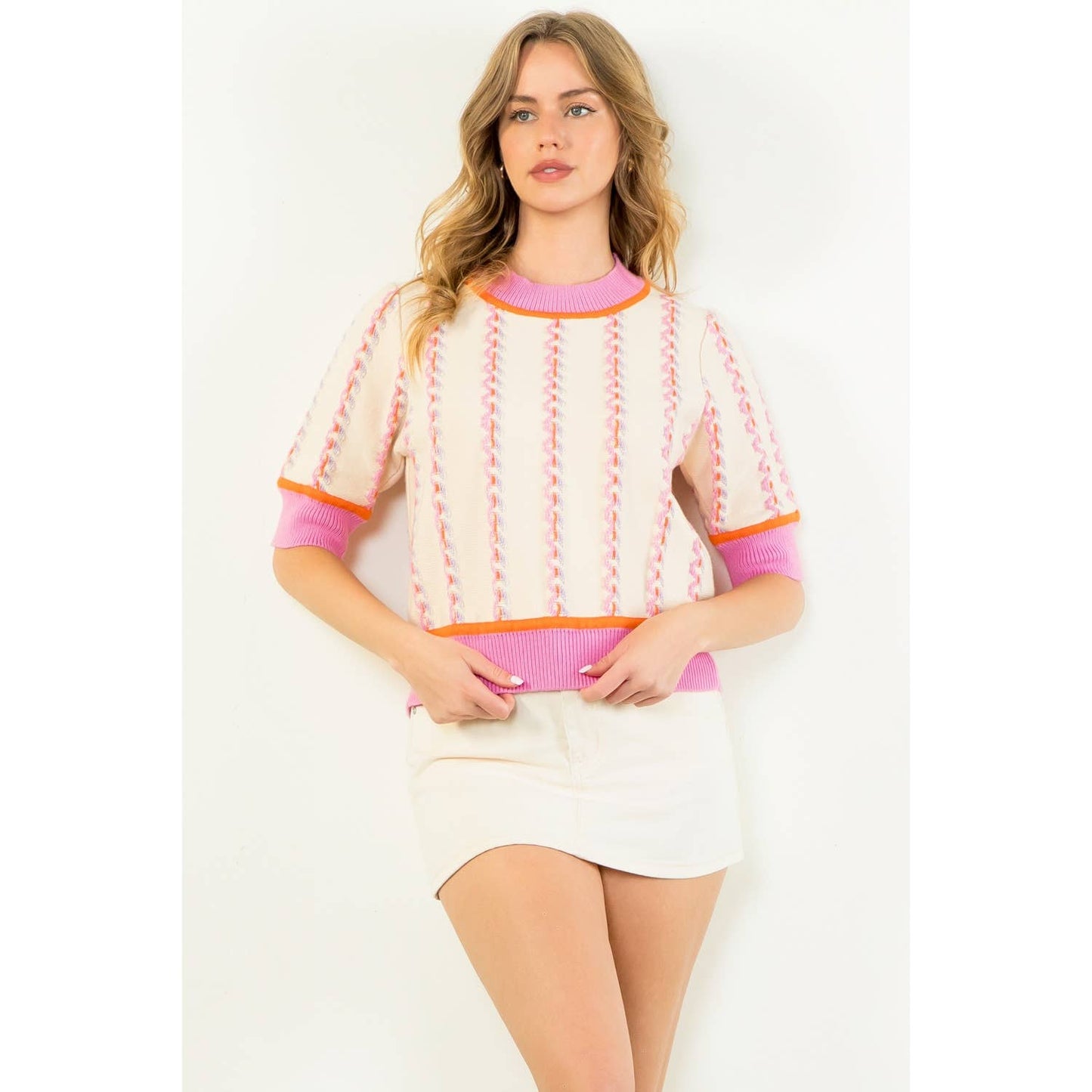 Short Sleeve Knit Top