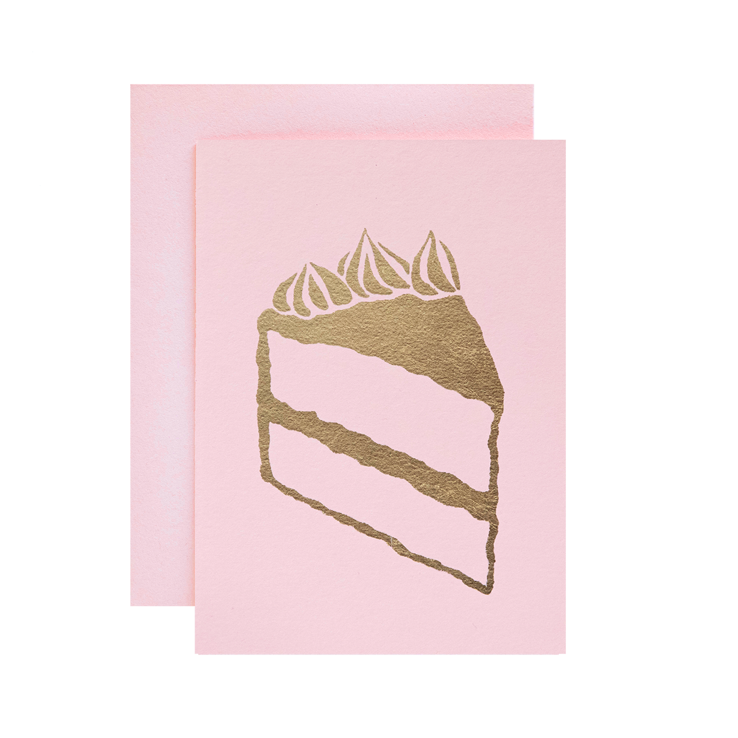 Light Pink Cake Slice Card
