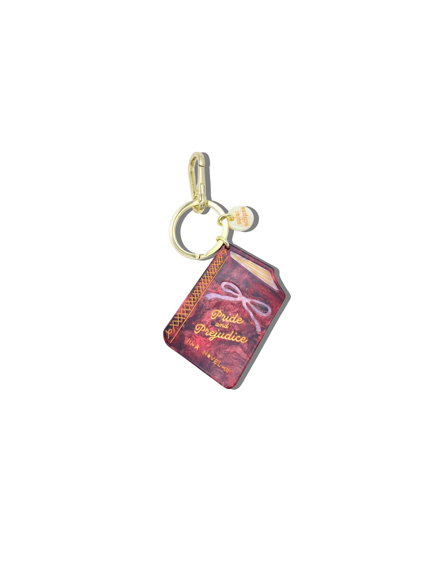 Hand-painted Pride & Prejudice Book Bag Charm + Keychain