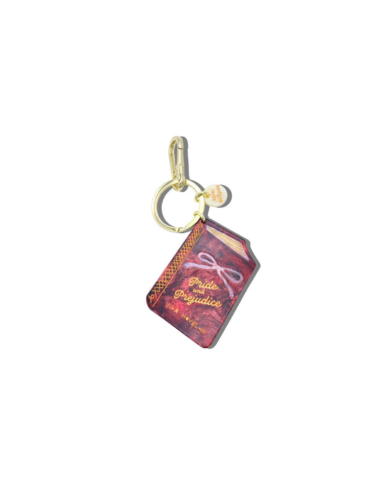 Hand-painted Pride & Prejudice Book Bag Charm + Keychain