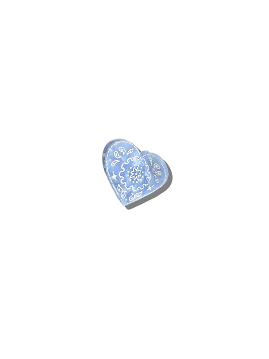 Hand-painted Paisley Heart Claw Hair Clip | Eco-Friendly