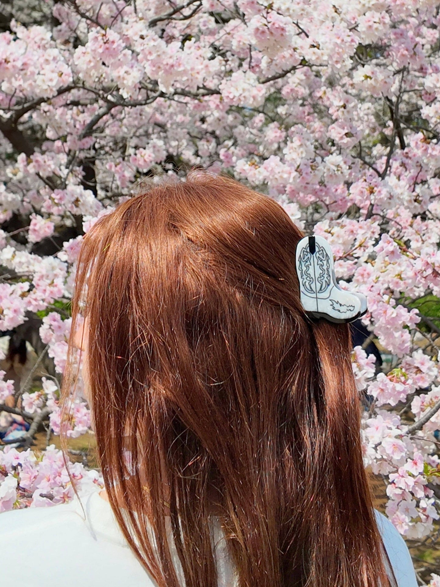 Hand-painted Western Cowboy Boot Claw Hair Clip
