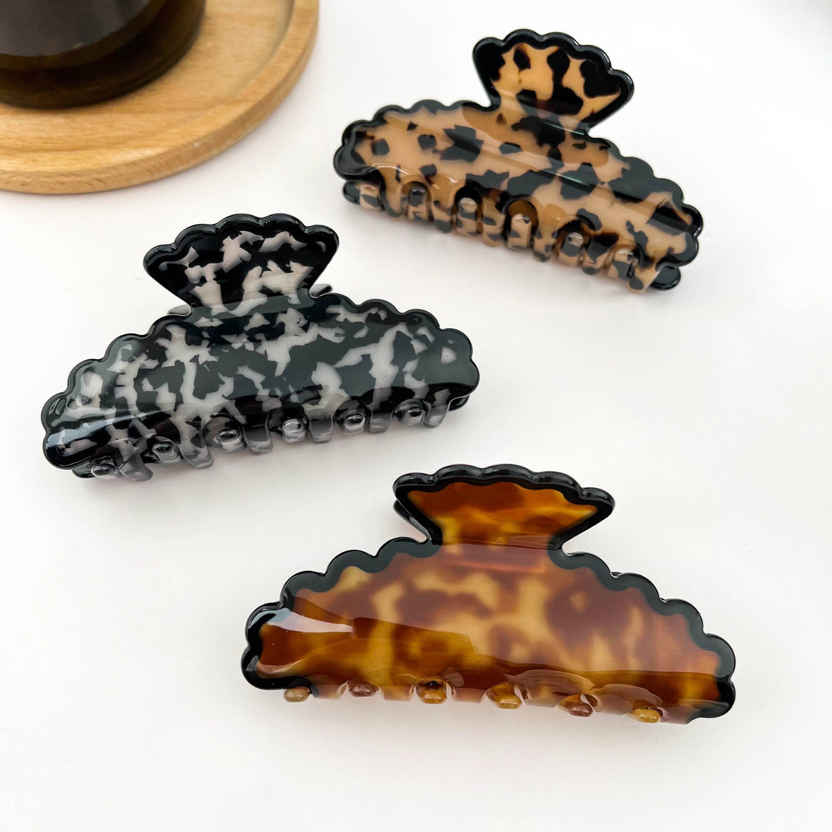 Wavy Marble Hair Clip
