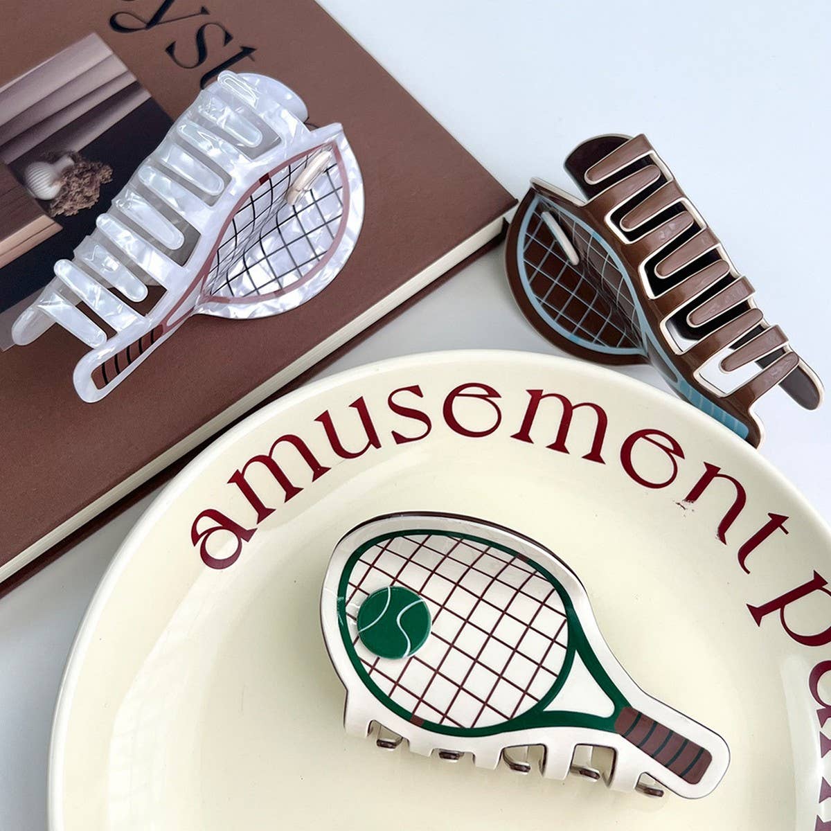 Tennis Racket Hair Claw