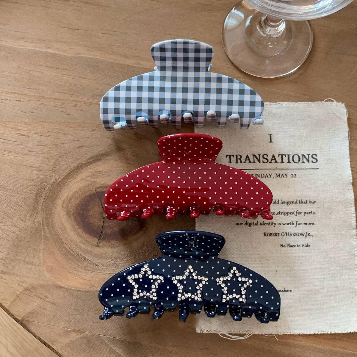 Navy Polka Dot