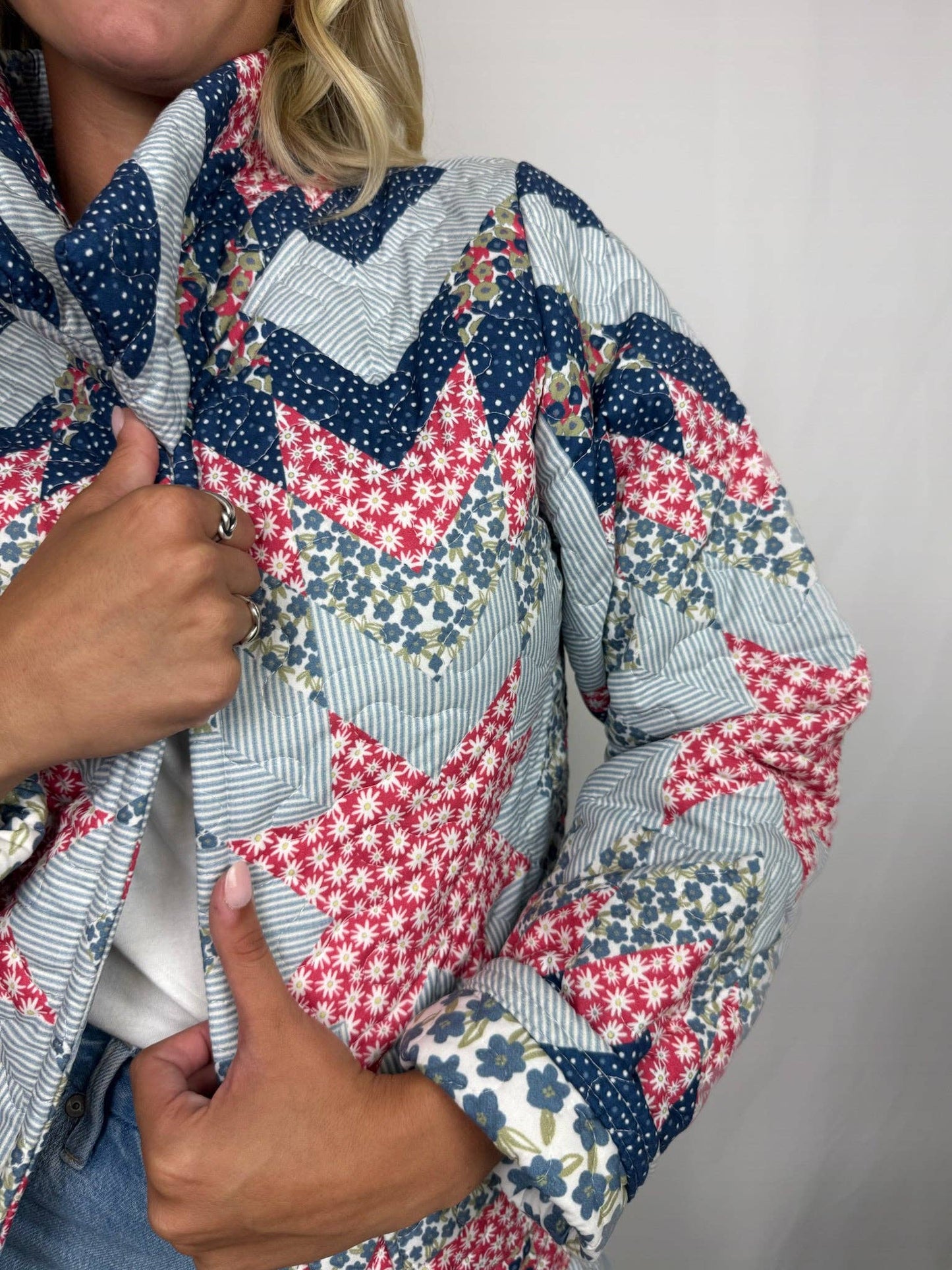 Adeline Patchwork Americana Quilted Jacket