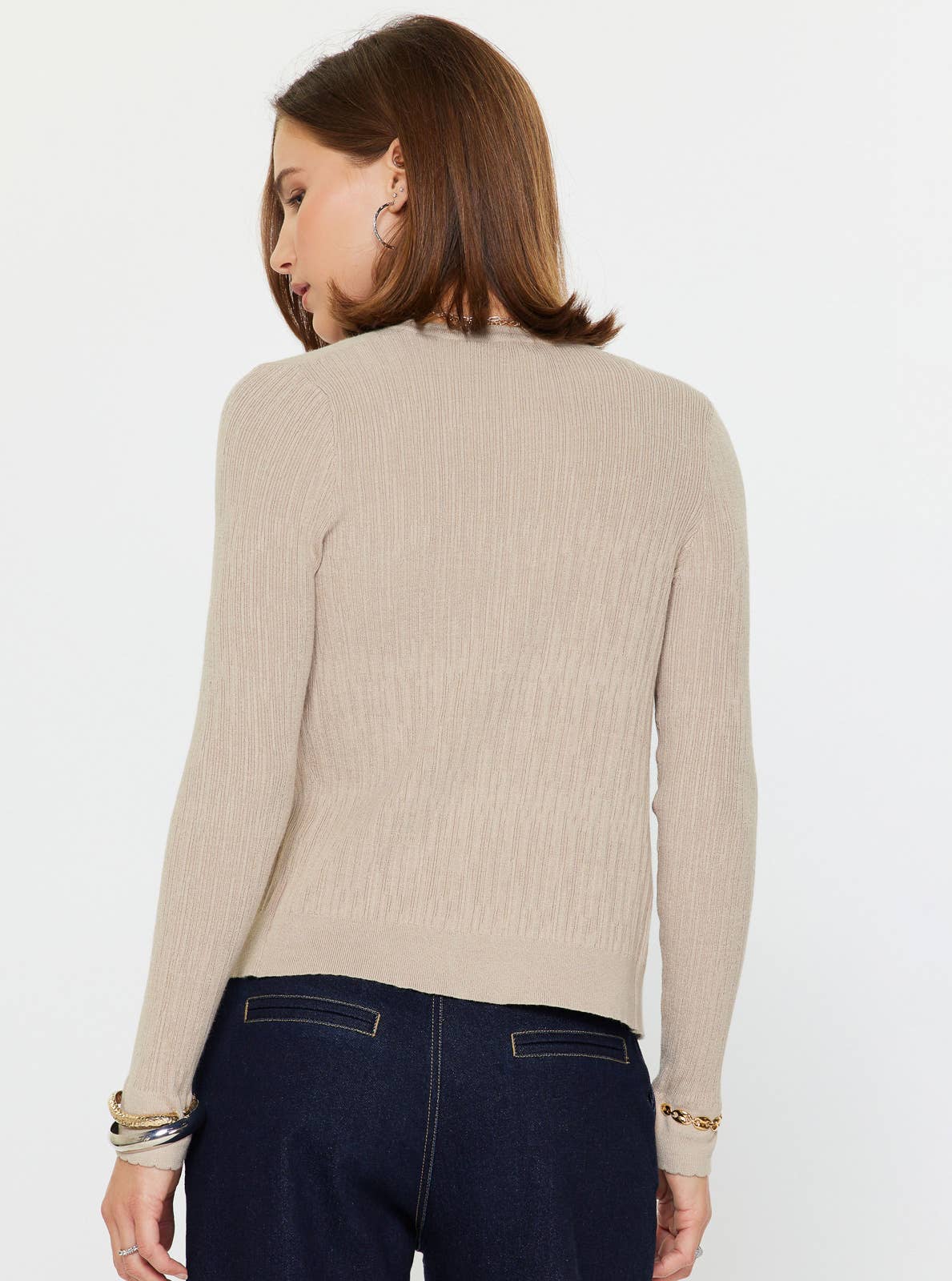 Ribbed Tank And Cardigan Set