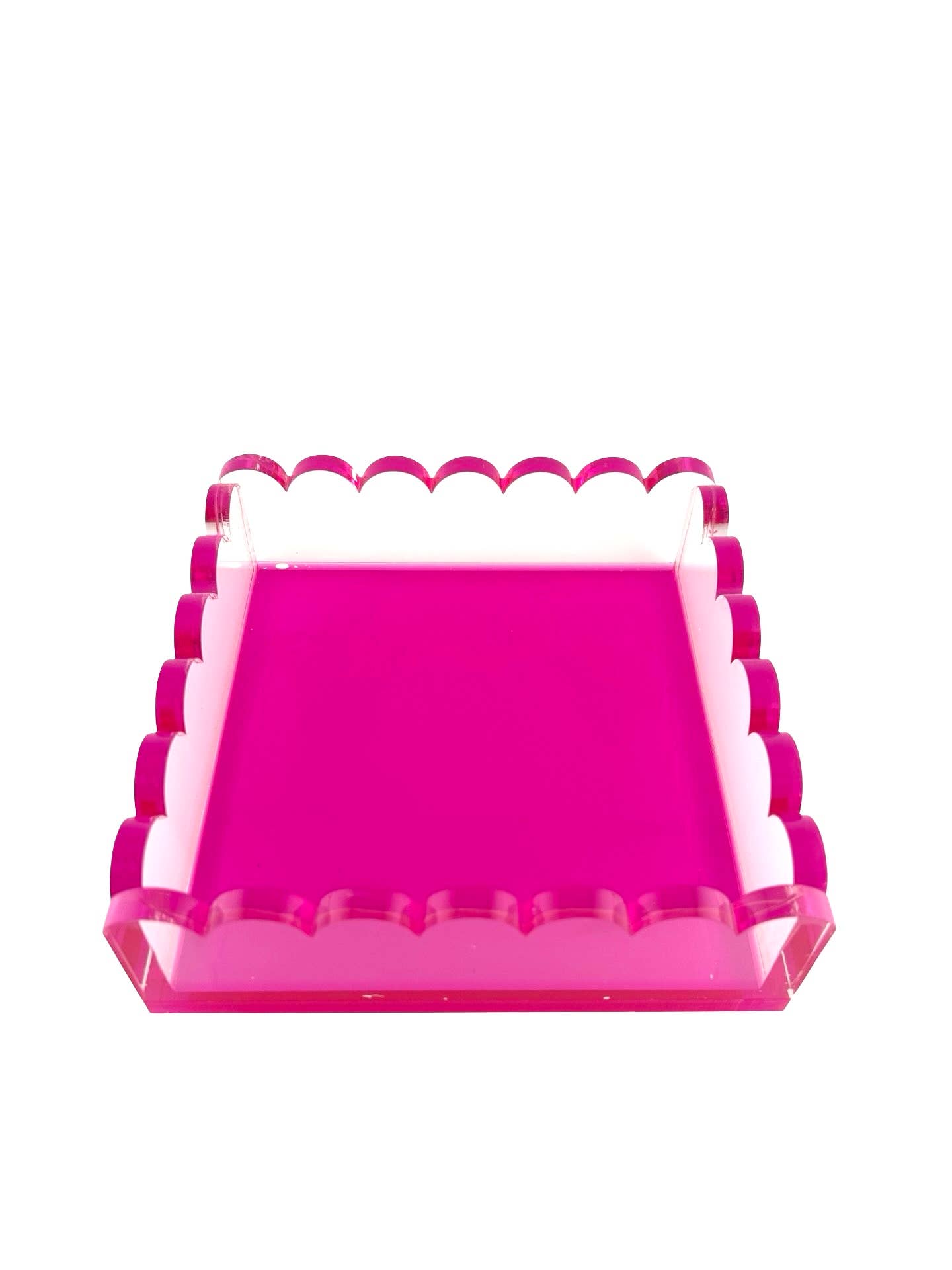 Cocktail Napkin Holder Scalloped/Pink