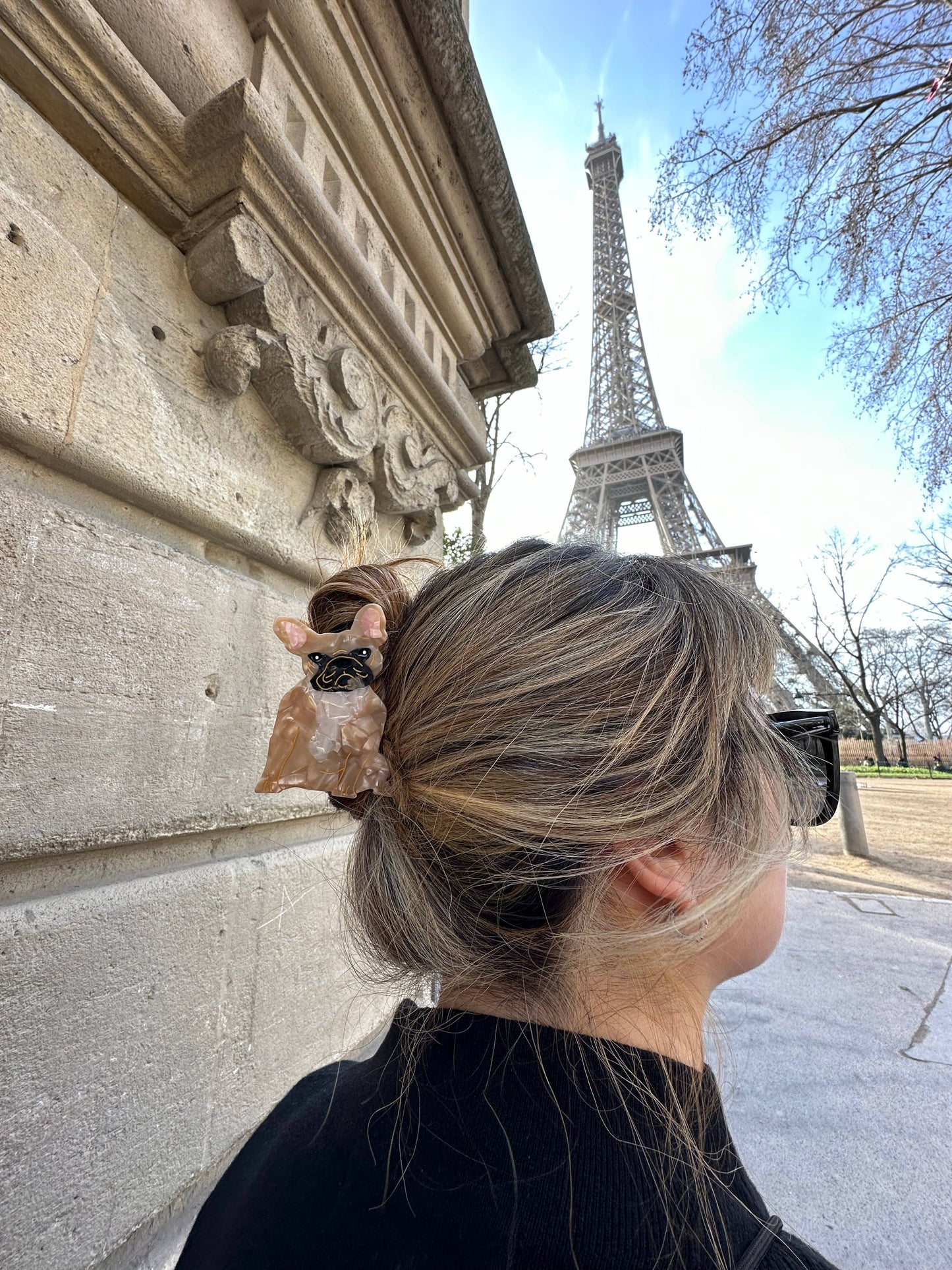 Hand-painted Frenchie Dog Breed Claw Hair Clip | Eco