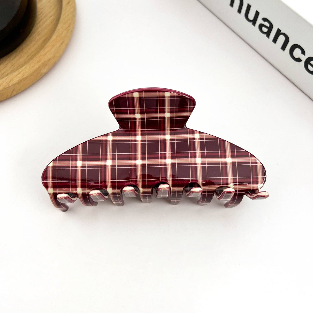 Vintage Plaid Hair Clip