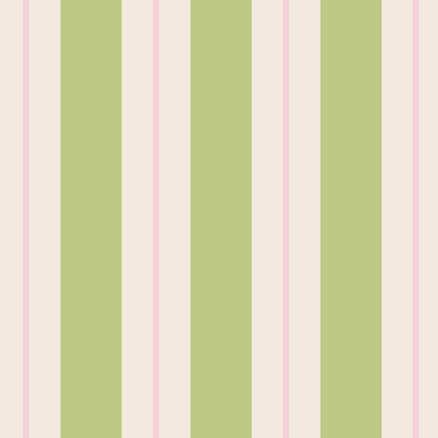 Green & Pink Awning Stripe Cocktail Napkin