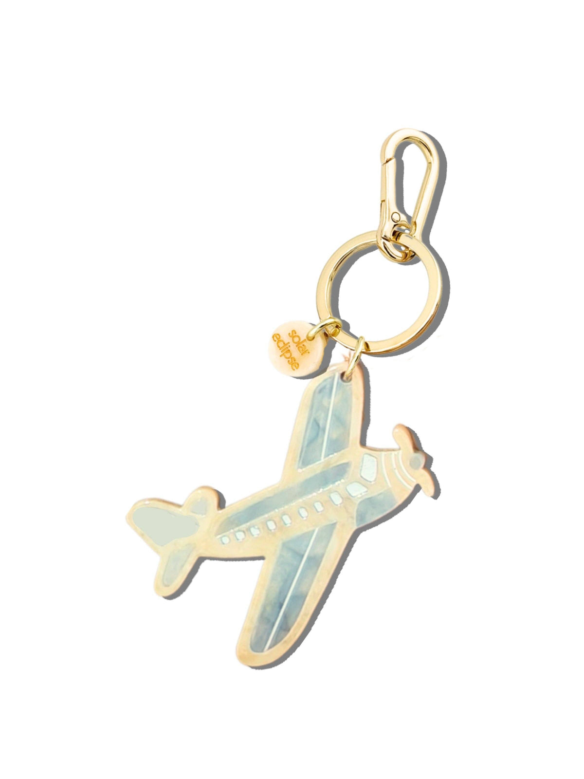 Hand-painted Vintage Plane Bag Charm + Keychain | Eco-Friendly