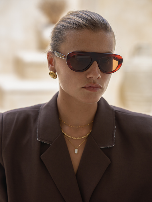 Jetsetter Acetate Unisex Aviator Sunglasses