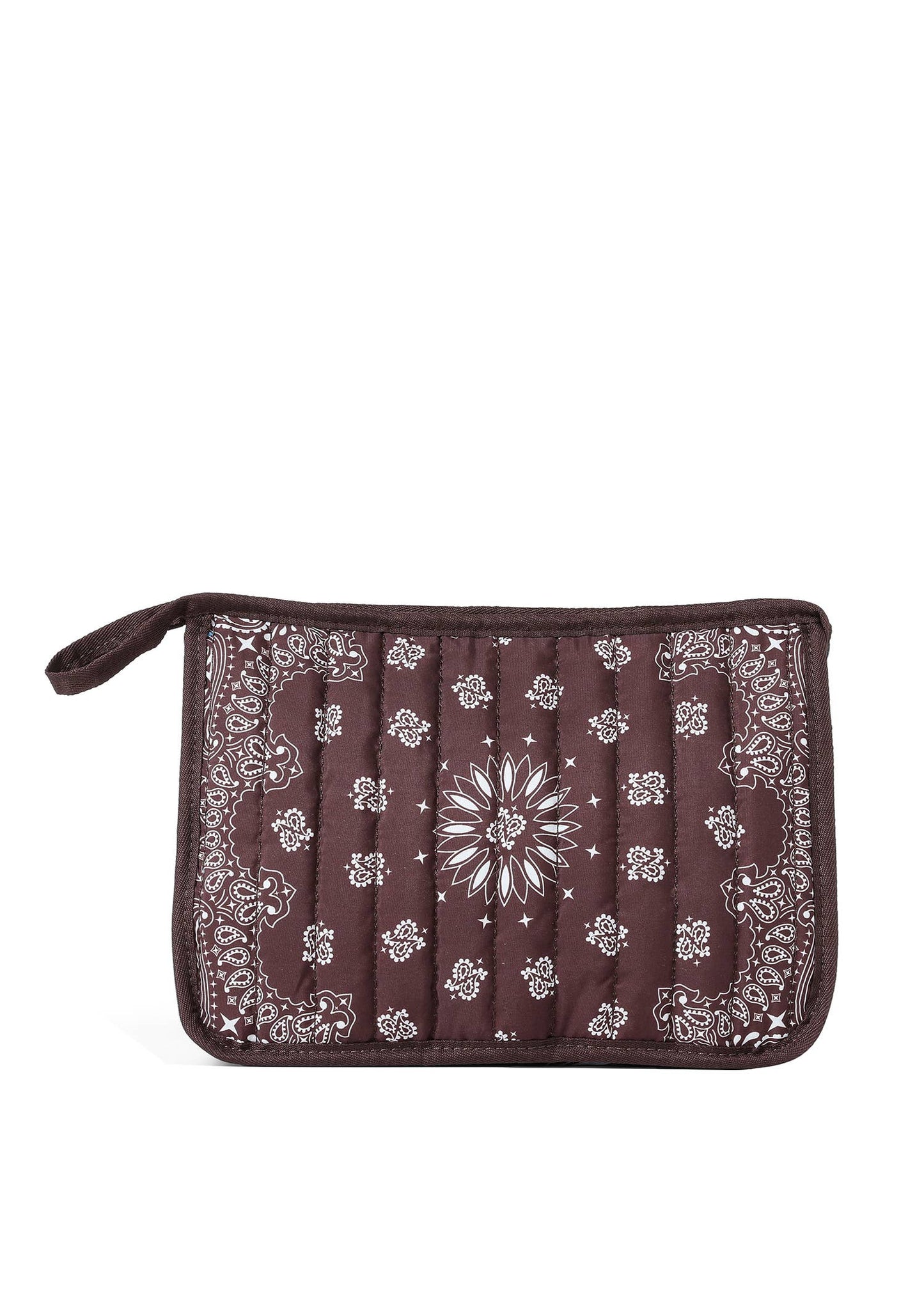 Bandana Print Pouch - Beau Brown