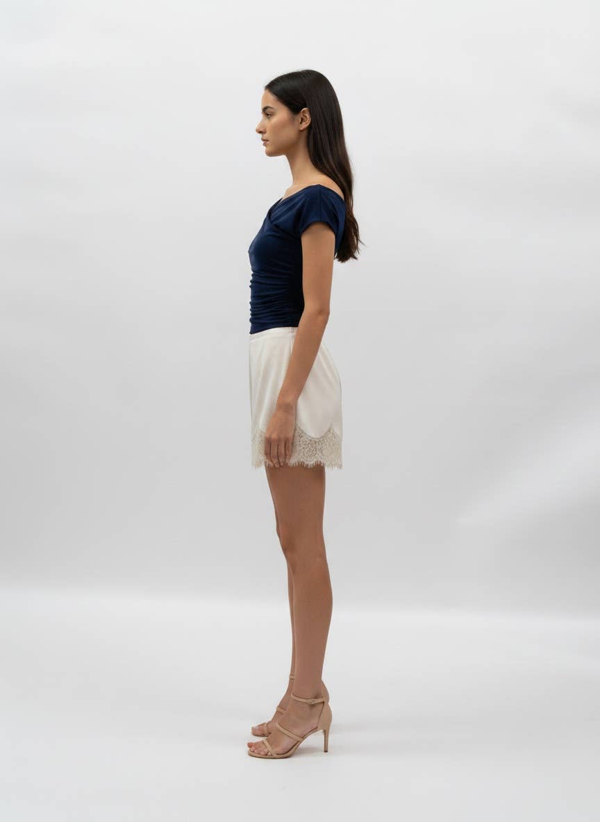 Satin High Waist Shorts