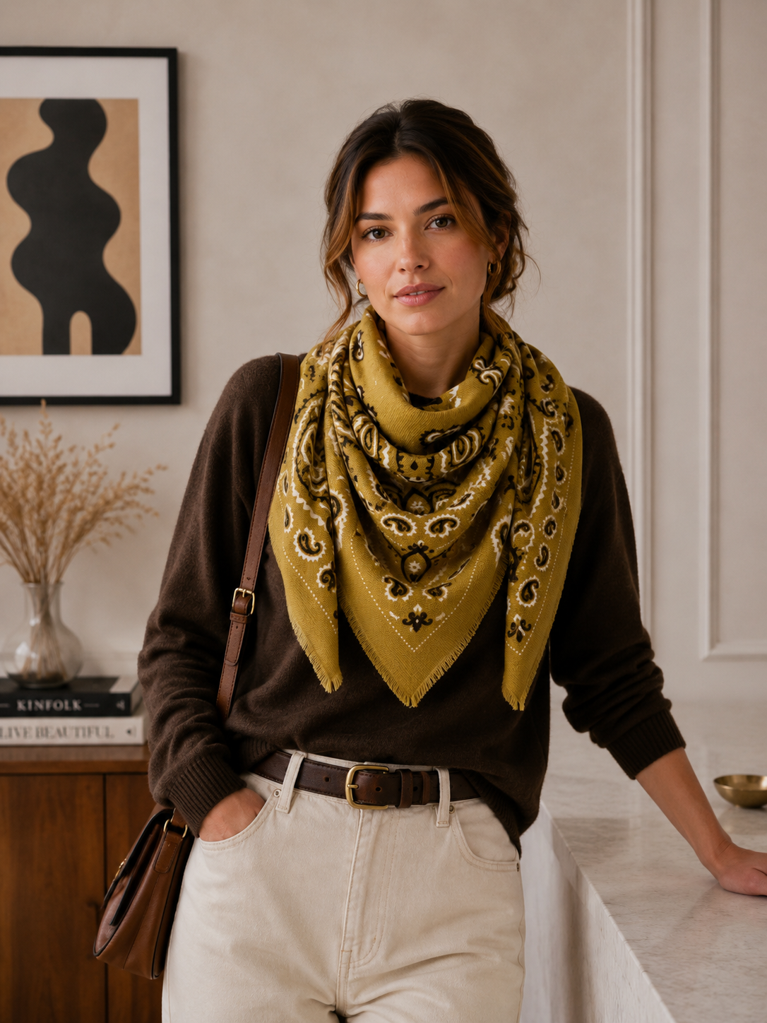 Large Square Bandana Scarf