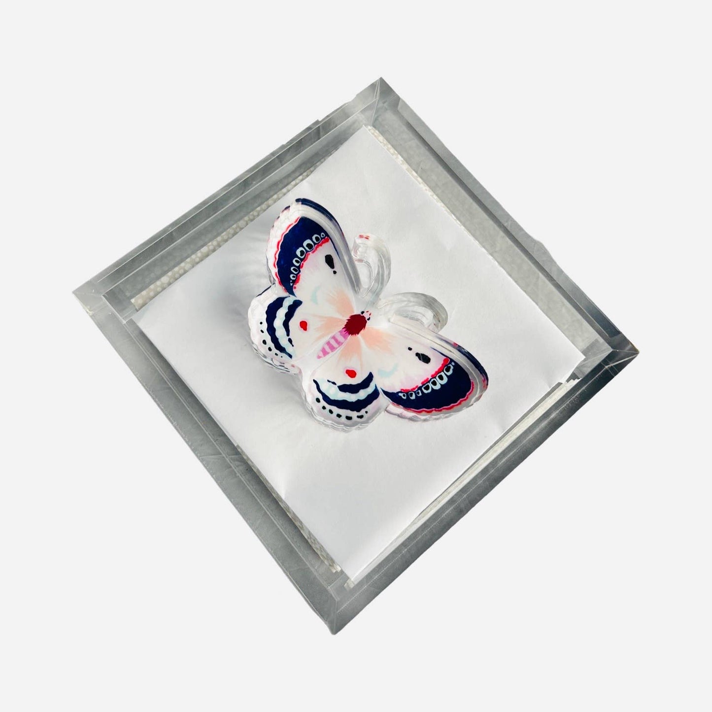 Acrylic Napkin Weight Pink Butterfly