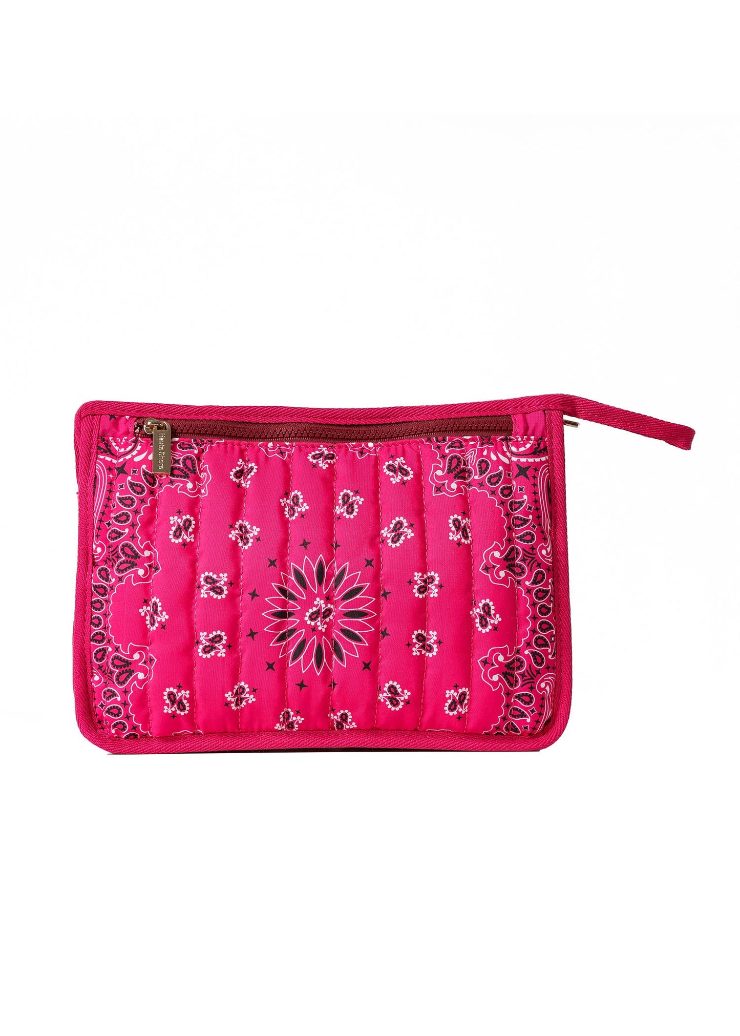 Bandana Print Pouch -Beau Hot Pink