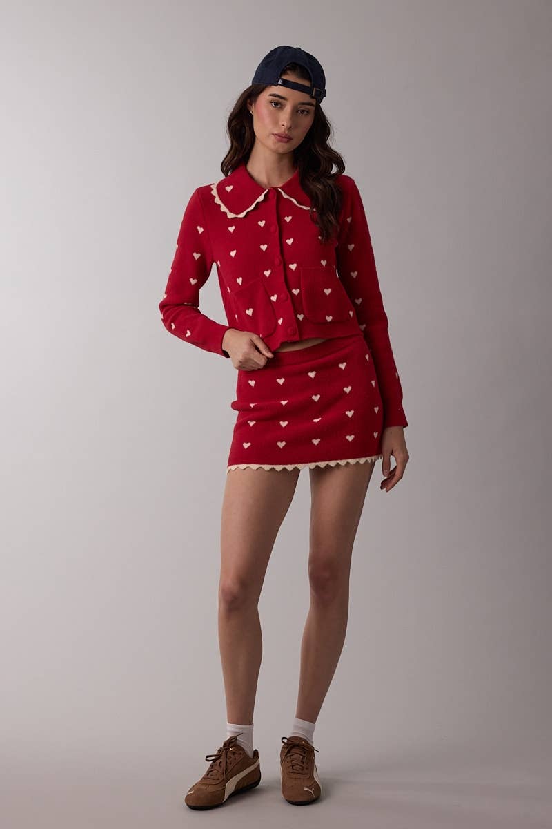 Heart Scallop Sweater