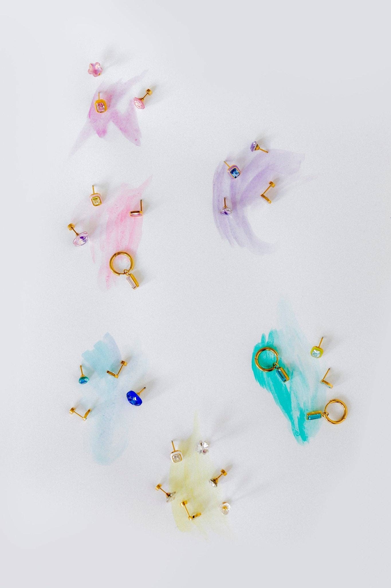 Screwback Stud Earrings - Whitney Violet Bloom