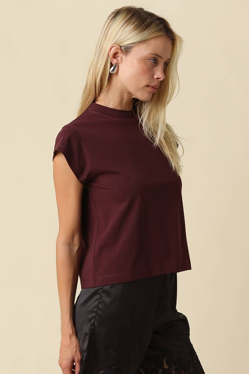 Valerie Cap Sleeve Crop Tee