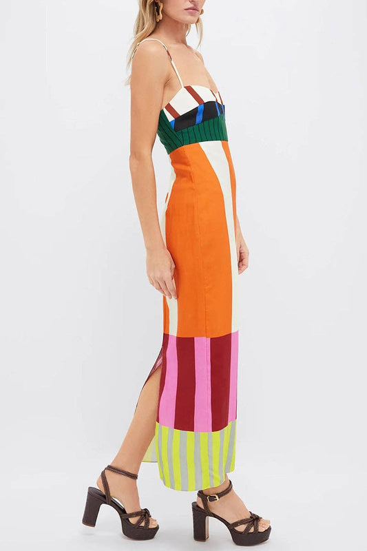 Colorblock Maxi Dress