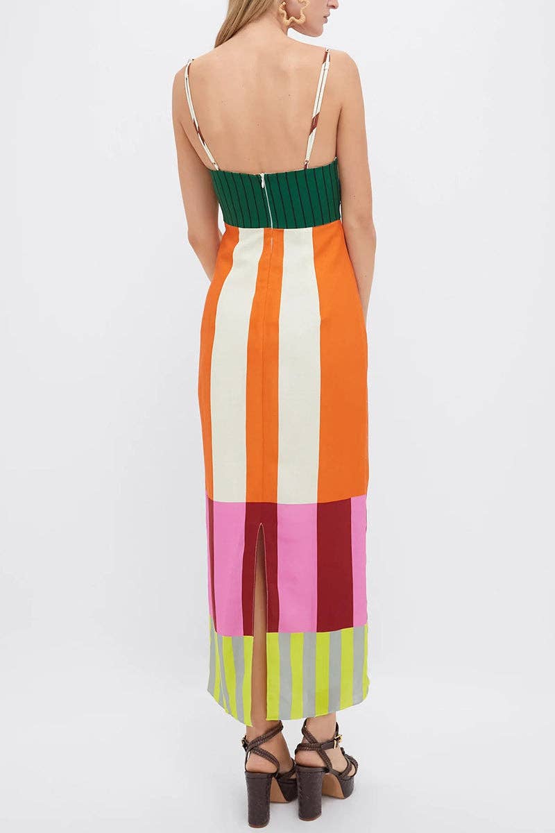 Colorblock Maxi Dress