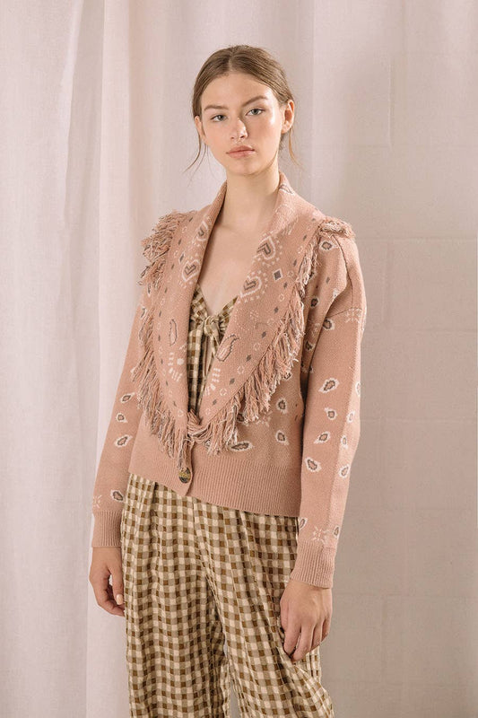 Paisley Knit Cardigan