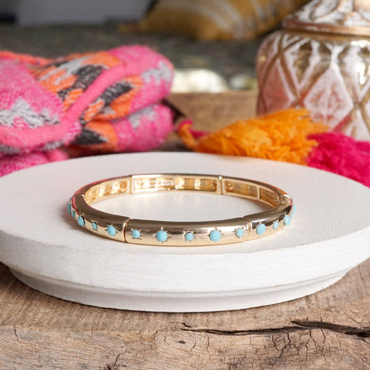 Gold-Tone Eternity Stretch Bangle