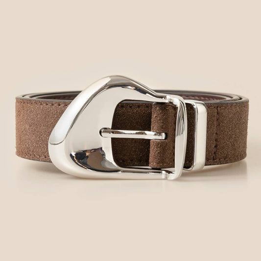 Ornate Buckle Soft Leather Belt