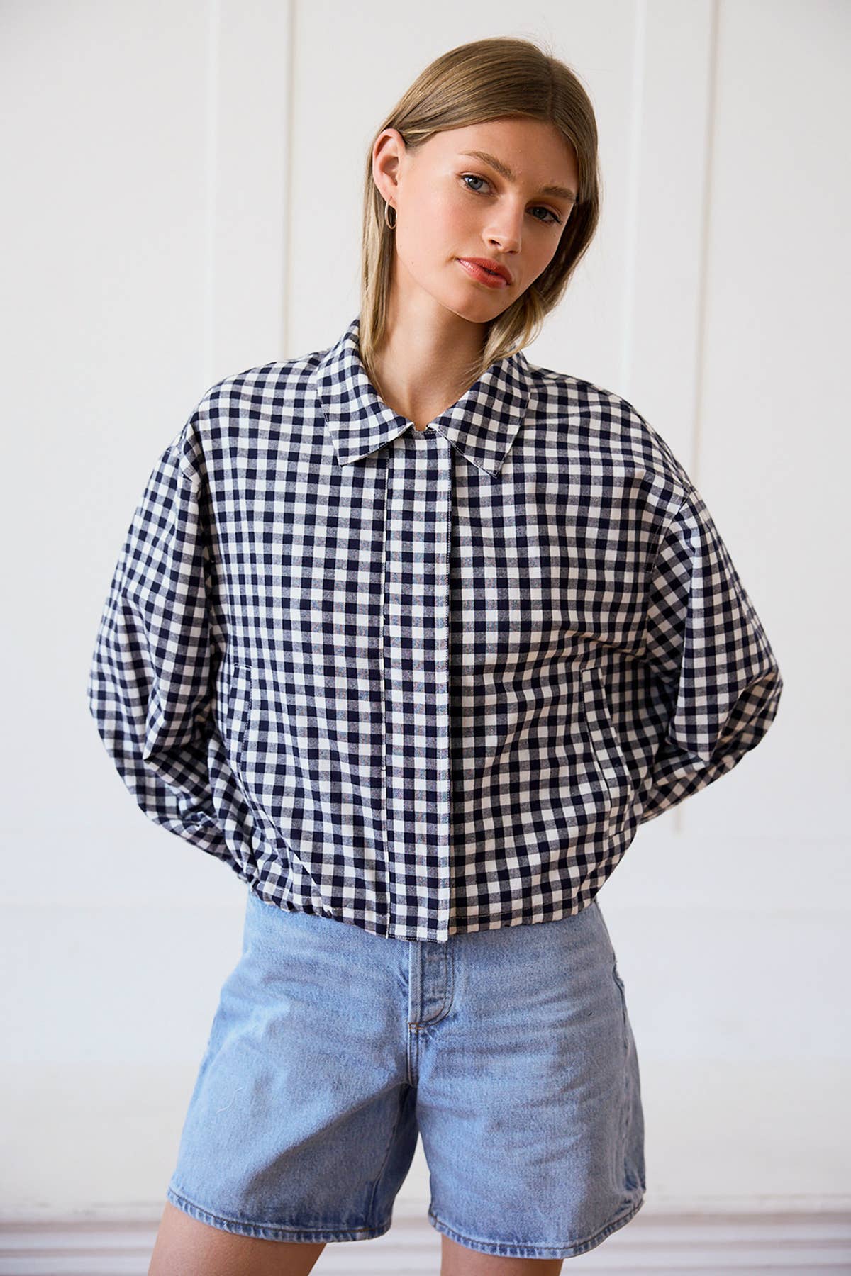 Gingham Zip Jacket