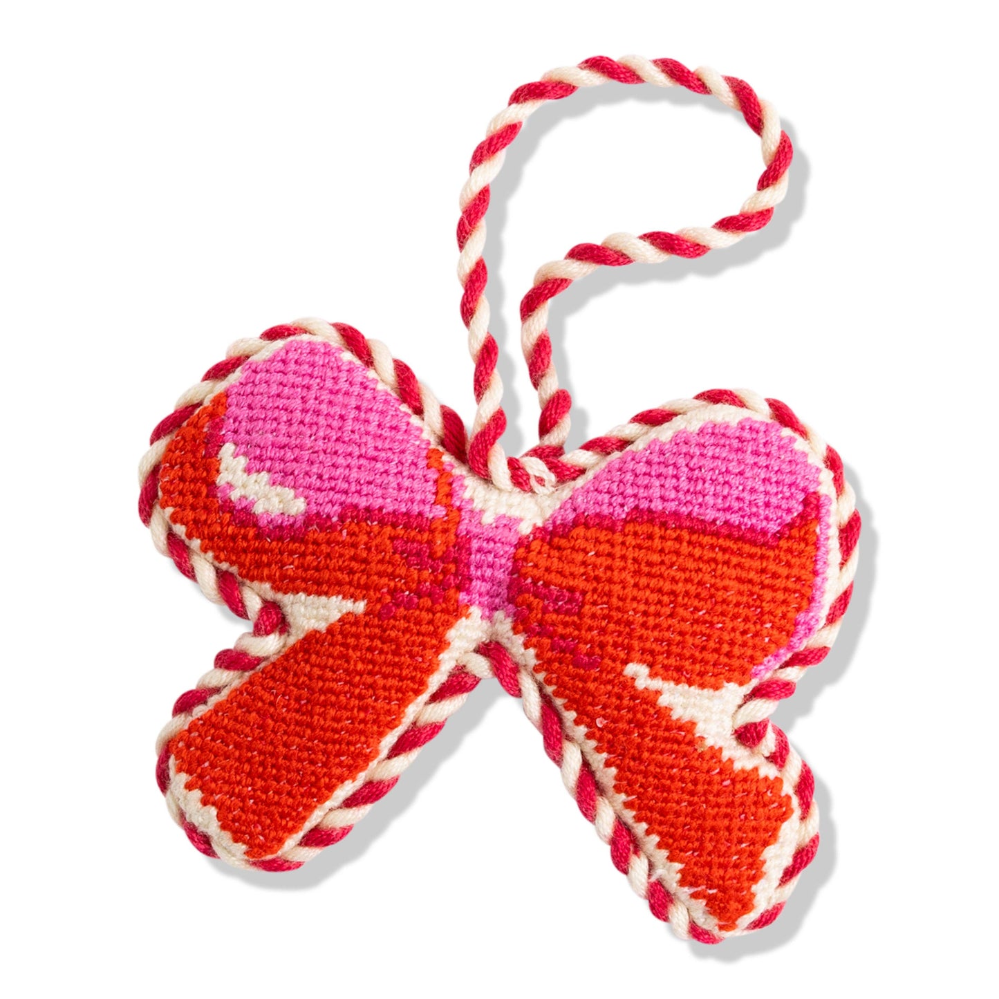 Needlepoint Icon Ornament - Bow
