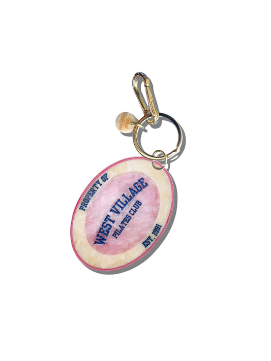 Hand-painted West Village Pilates Club Bag Charm + Keychain