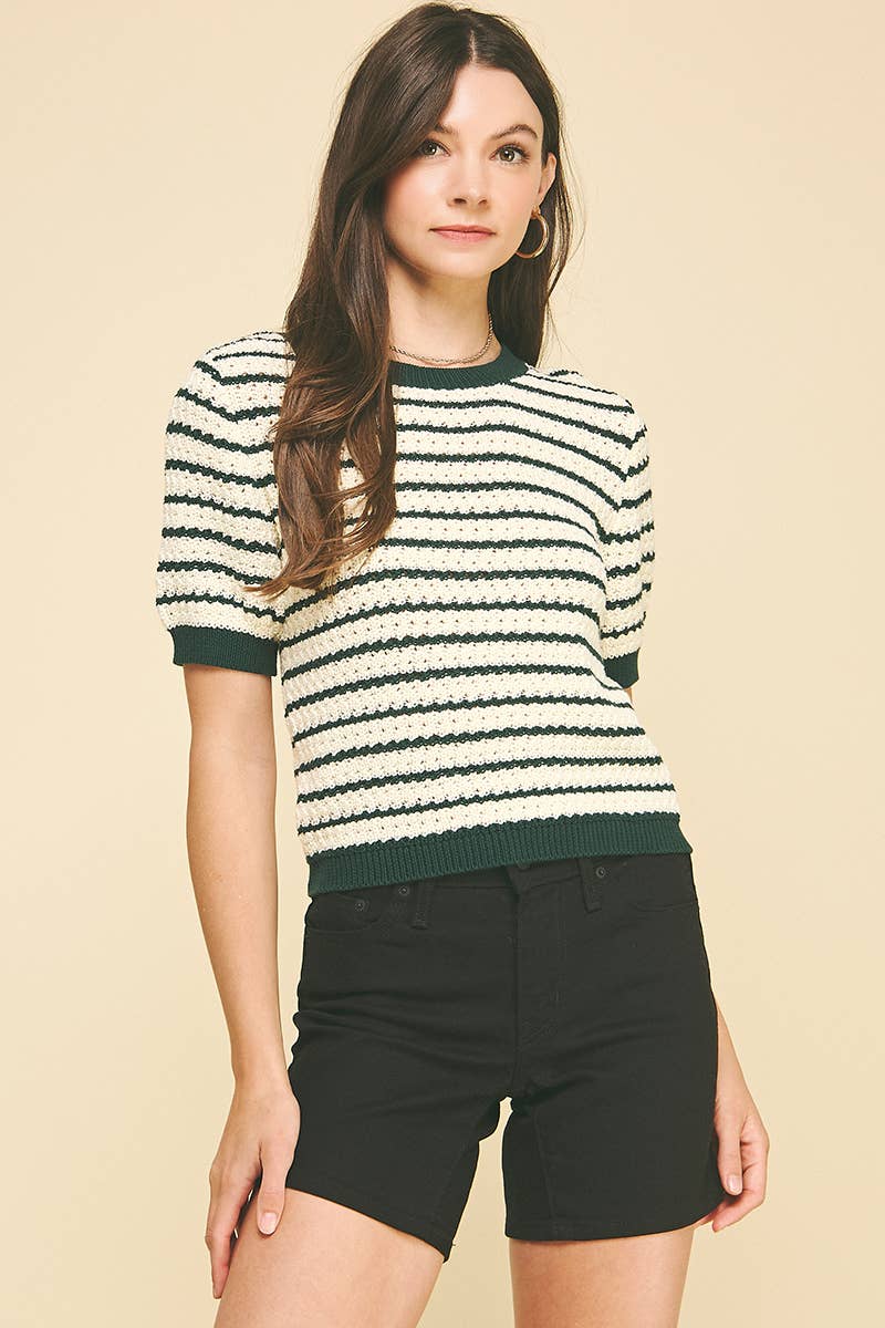 Stripe Textured Top