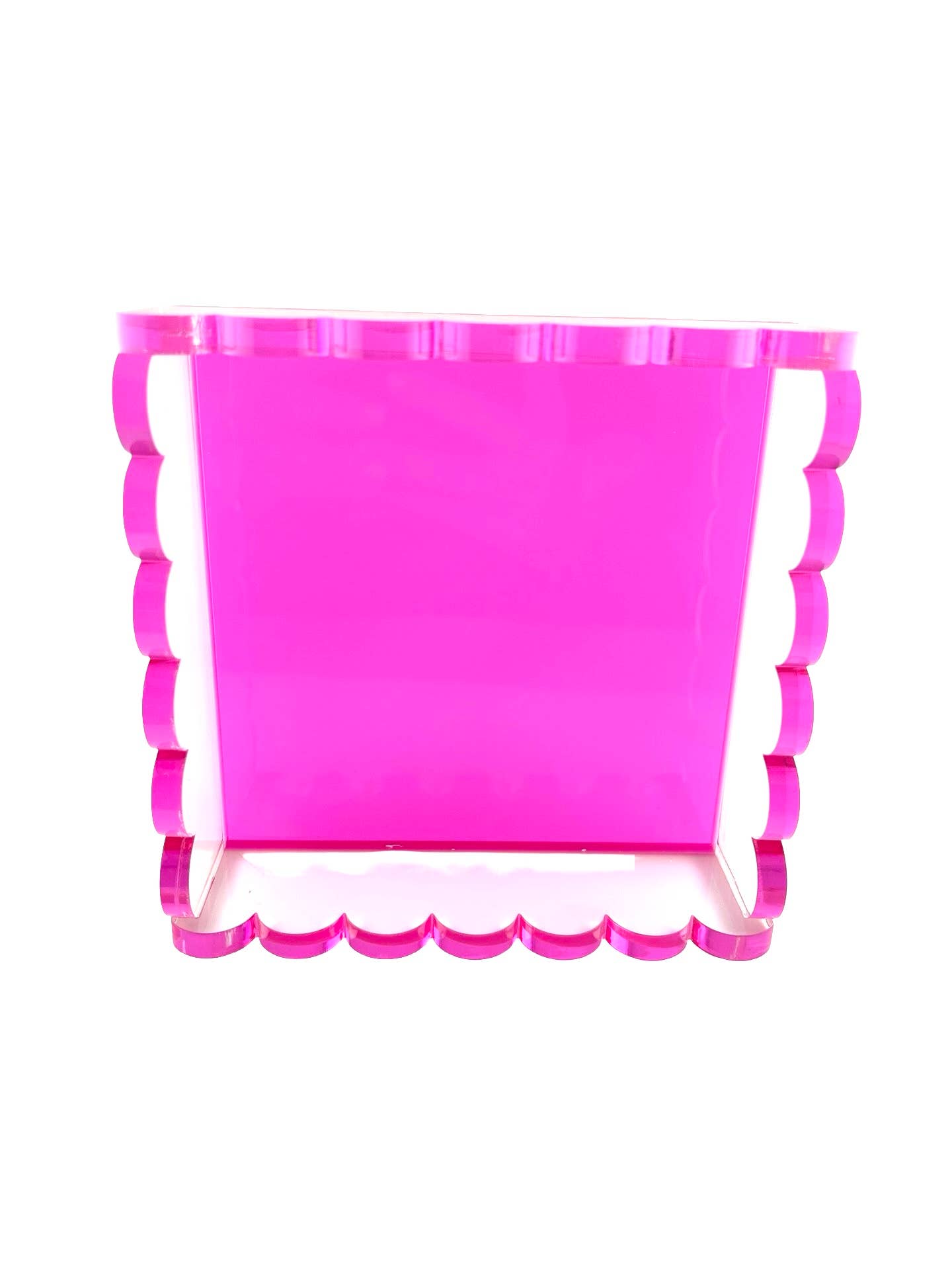 Cocktail Napkin Holder Scalloped/Pink